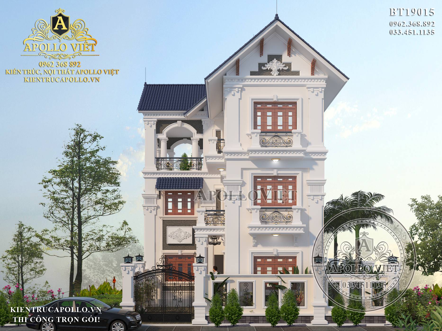 Mẫu biệt thự mini hiện đại 3 tầng đẹp đắm say lòng người | Phan Kiến Phát  Co.,Ltd