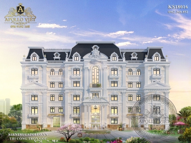 Mẫu Khách sạn 05 tầng chuẩn 3 sao nguy nga (KS18016)