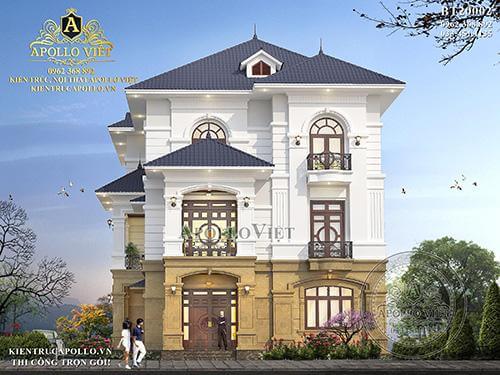 Khám phá mẫu biệt thự 3 tầng mái Nhật bề thế nhất Vinh BT20002