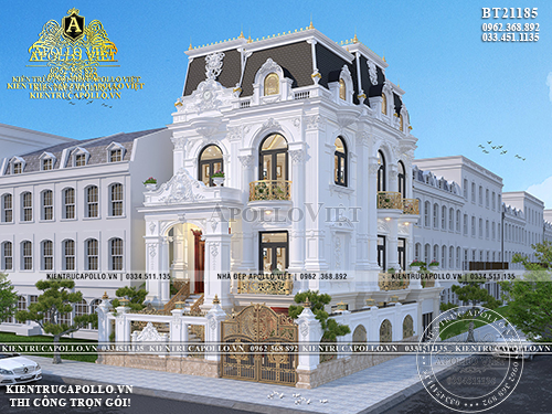 Thăm quan Biệt thự Tân cổ điển 3 tầng 1 tum ở Ninh Bình BT21185