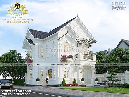 Mẫu nhà mái Thái 2 tầng 3 phòng ngủ đẹp ở Hải Phòng BT21210