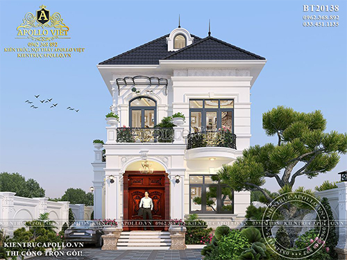 Thả hồn với mẫu Biệt thự 2 tầng Tân cổ điển mái Nhật BT20138